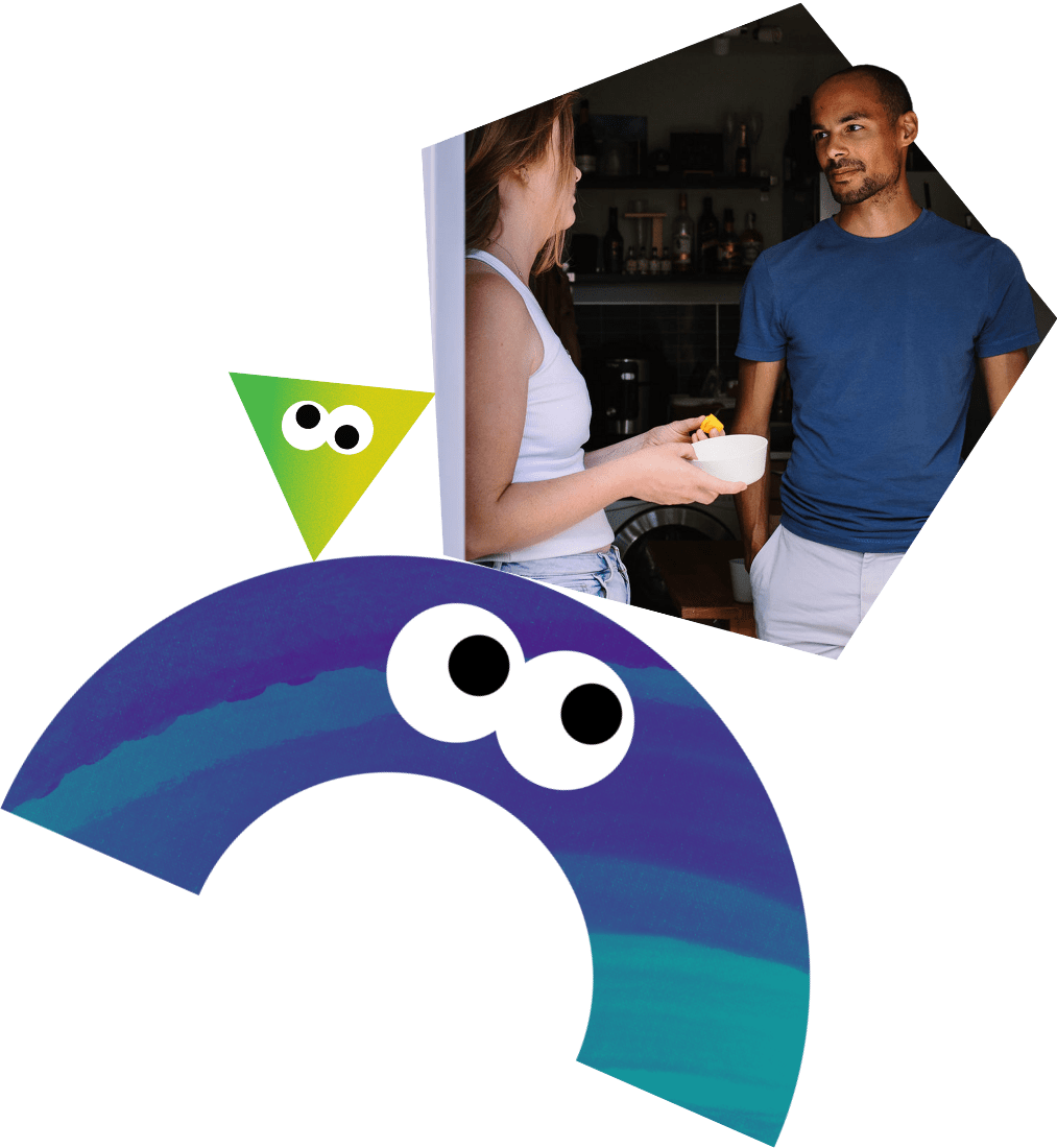 A man and a woman in a relationship together having a conversation.