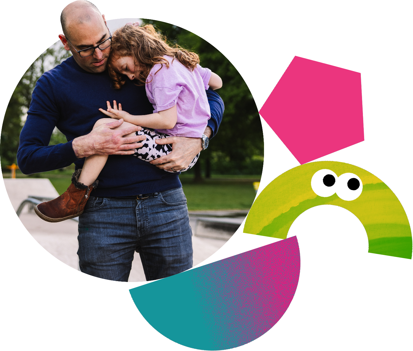 A father tends to his daughters injury.