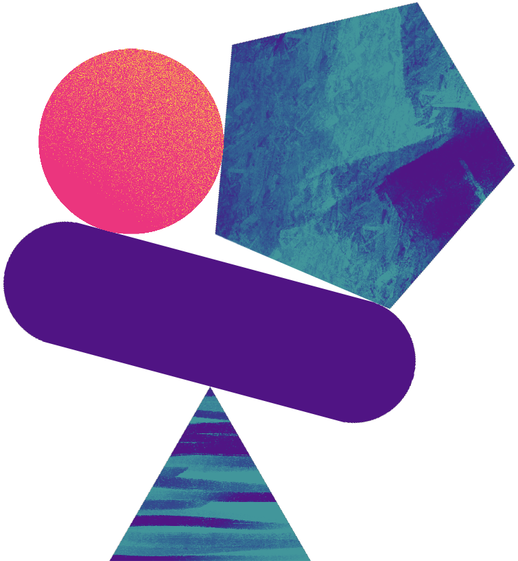 Abstract colorful geometric shapes from the Togetherness brand design.