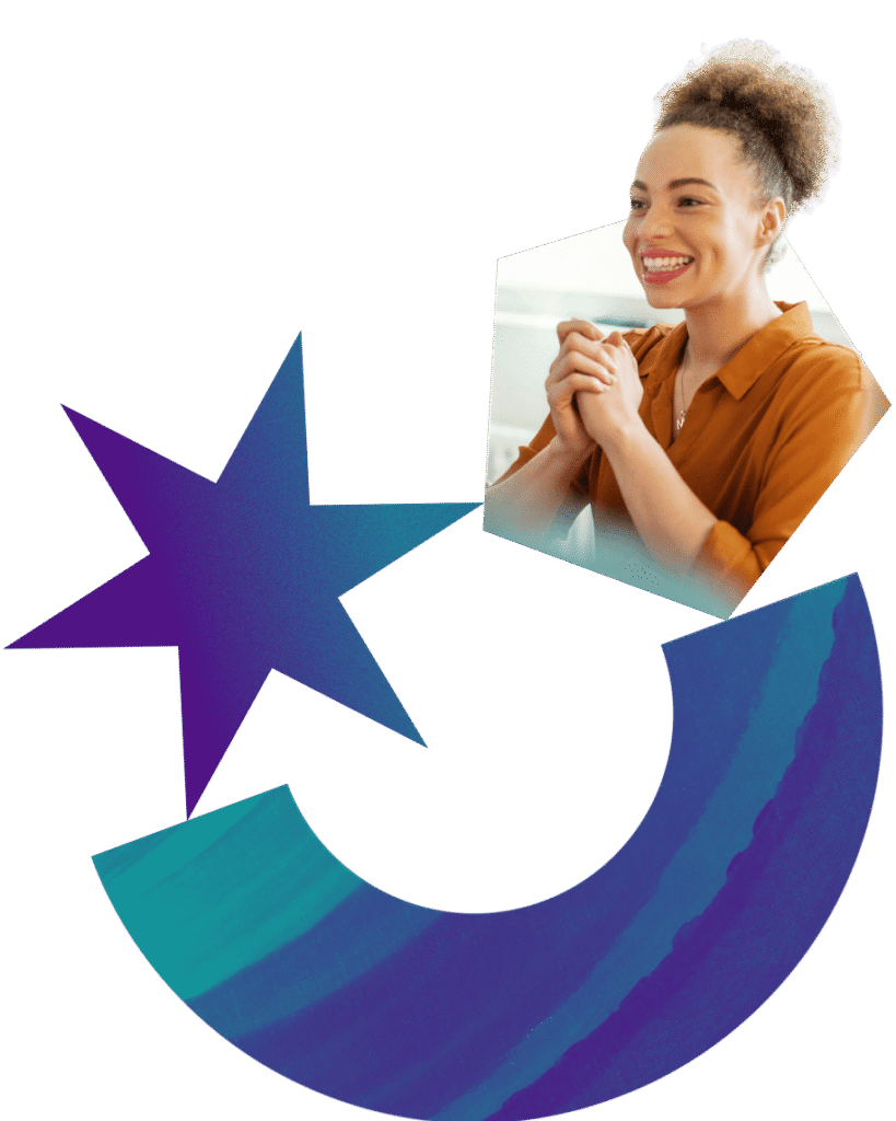 Shape and photo of woman illustration 1.